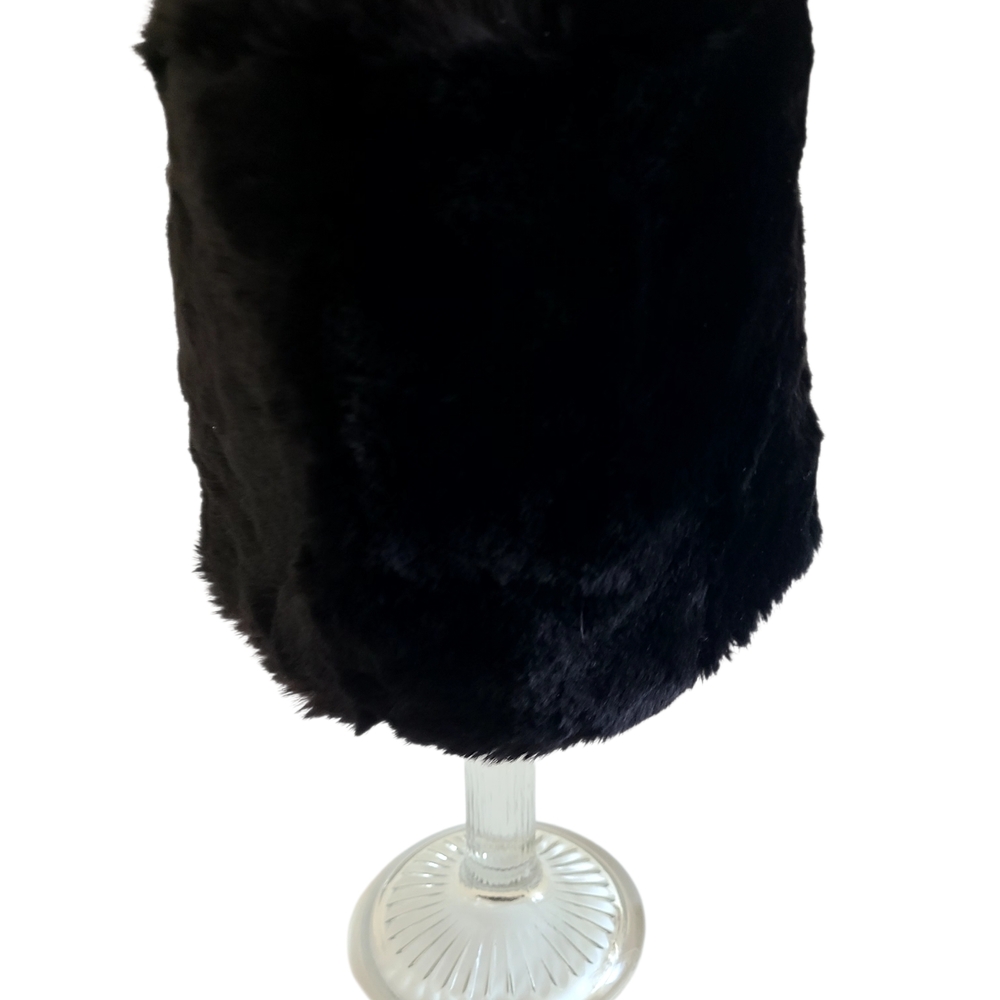 1930s Black Fur Torque Hat Lined With Luxurious Silk - Picture 2 of 3